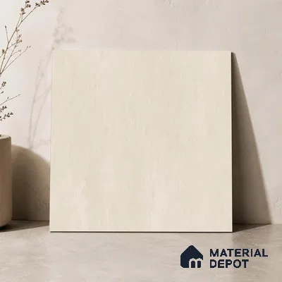 Plain Floor & Wall Tile TL 11092 Alba Parchment | 2 ft x 2 ft Matte Finish Vitrified Tile - 9 mm | Suitable For Living Room, Bedroom, Bathroom