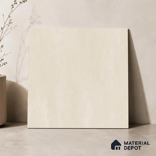 Plain Floor & Wall Tile TL 11092 Alba Parchment | 2 ft x 2 ft Matte Finish Vitrified Tile - 9 mm | Suitable For Living Room, Bedroom, Bathroom