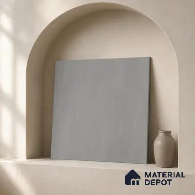 Plain Floor & Wall Tile TL 11093 Cinder Loft | 2 ft x 2 ft Matte Finish Vitrified Tile - 9 mm | Suitable For Living Room, Bedroom, Bathroom
