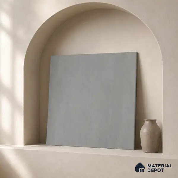 Plain Floor & Wall Tile TL 11093 Cinder Loft | 2 ft x 2 ft Matte Finish Vitrified Tile - 9 mm | Suitable For Living Room, Bedroom, Bathroom