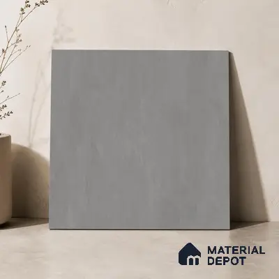 Plain Floor & Wall Tile TL 11093 Cinder Loft | 2 ft x 2 ft Matte Finish Vitrified Tile - 9 mm | Suitable For Living Room, Bedroom, Bathroom