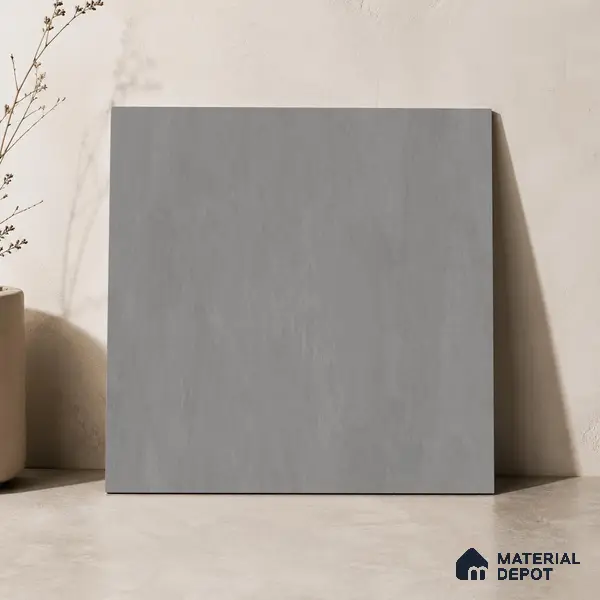 Plain Floor & Wall Tile TL 11093 Cinder Loft | 2 ft x 2 ft Matte Finish Vitrified Tile - 9 mm | Suitable For Living Room, Bedroom, Bathroom