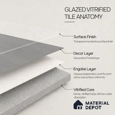 Plain Floor & Wall Tile TL 11093 Cinder Loft | 2 ft x 2 ft Matte Finish Vitrified Tile - 9 mm | Suitable For Living Room, Bedroom, Bathroom