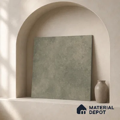 Plain Floor & Wall Tile TL 11095 Verdant Forge | 2 ft x 2 ft Matte Finish Vitrified Tile - 9 mm | Suitable For Living Room, Bedroom, Bathroom