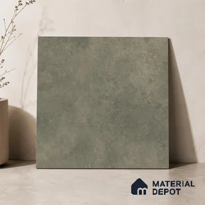 Plain Floor & Wall Tile TL 11095 Verdant Forge | 2 ft x 2 ft Matte Finish Vitrified Tile - 9 mm | Suitable For Living Room, Bedroom, Bathroom