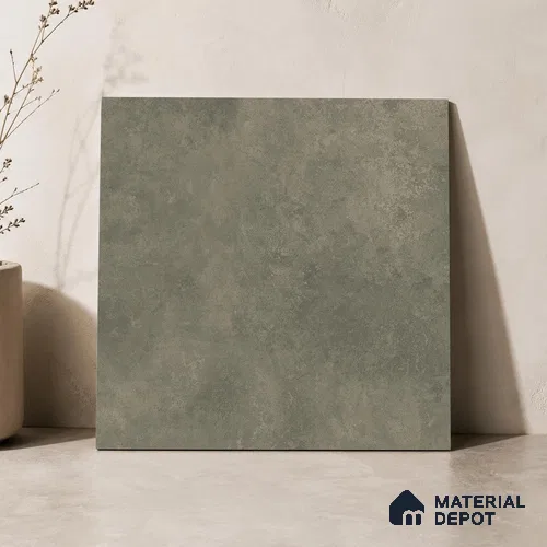Plain Floor & Wall Tile TL 11095 Verdant Forge | 2 ft x 2 ft Matte Finish Vitrified Tile - 9 mm | Suitable For Living Room, Bedroom, Bathroom