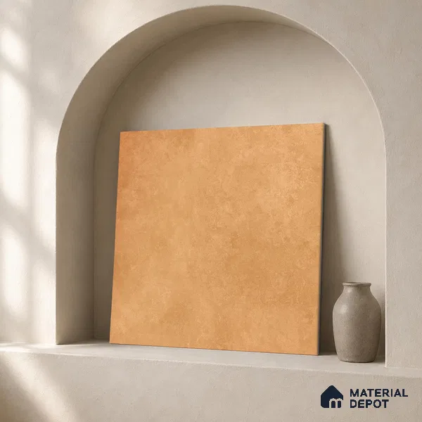Plain Floor & Wall Tile TL 11096 Sahara Clay | 2 ft x 2 ft Matte Finish Vitrified Tile - 9 mm | Suitable For Living Room, Bedroom, Bathroom