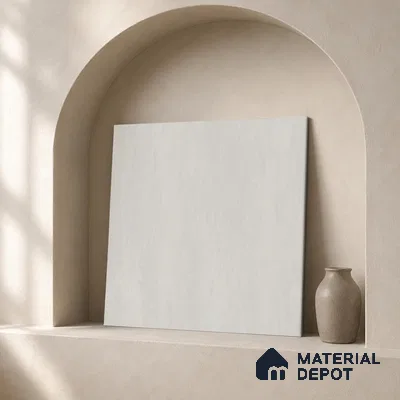 Plain Floor & Wall Tile TL 11097 Solace Veil | 2 ft x 2 ft Matte Finish Vitrified Tile - 9 mm | Suitable For Living Room, Bedroom, Bathroom