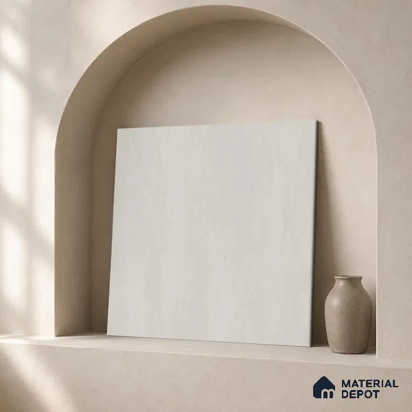 Plain Floor & Wall Tile TL 11097 Solace Veil | 2 ft x 2 ft Matte Finish Vitrified Tile - 9 mm | Suitable For Living Room, Bedroom, Bathroom