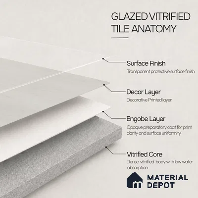 Plain Floor & Wall Tile TL 11097 Solace Veil | 2 ft x 2 ft Matte Finish Vitrified Tile - 9 mm | Suitable For Living Room, Bedroom, Bathroom