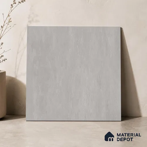 Plain Floor & Wall Tile TL 11098 Argento Cloud | 2 ft x 2 ft Matte Finish Vitrified Tile - 9 mm | Suitable For Living Room, Bedroom, Bathroom