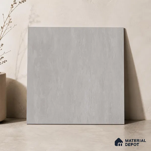 Plain Floor & Wall Tile TL 11098 Argento Cloud | 2 ft x 2 ft Matte Finish Vitrified Tile - 9 mm | Suitable For Living Room, Bedroom, Bathroom
