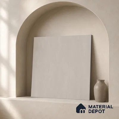 Plain Floor & Wall Tile TL 11099 Taupe Drift | 2 ft x 2 ft Matte Finish Vitrified Tile - 9 mm | Suitable For Living Room, Bedroom, Bathroom