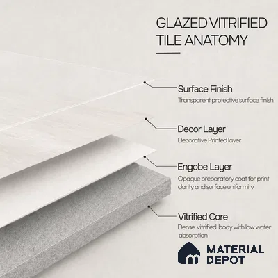 Plain Floor & Wall Tile TL 11101 Luna Chalk | 2 ft x 2 ft Matte Finish Vitrified Tile - 9 mm | Suitable For Living Room, Bedroom, Bathroom