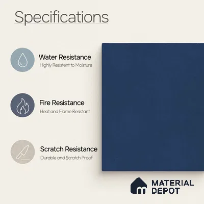 Plain Wall & Floor Base Tile TL 11130 Indigo Coast 1 ft x 1 ft Ceramic Matte Finish Tile - 10 mm | Suitable For Bathroom, Balcony & Kitchen Backsplash