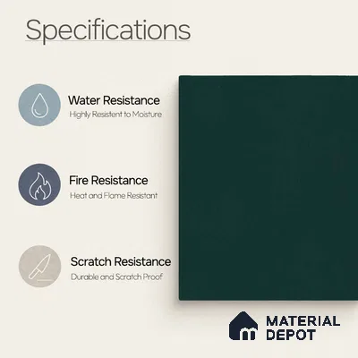 Plain Wall & Floor Base Tile TL 11131 Deep Teal 1 ft x 1 ft Ceramic Matte Finish Tile - 10 mm | Suitable For Bathroom, Balcony & Kitchen Backsplash