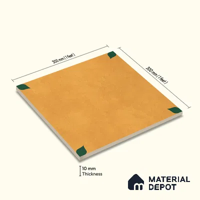 Moroccan Wall & Floor Tile TL 11132 Amber Leaf 1 ft x 1 ft Ceramic Matte Finish Tile - 10 mm | Suitable For Kitchen, Bathroom, Balcony
