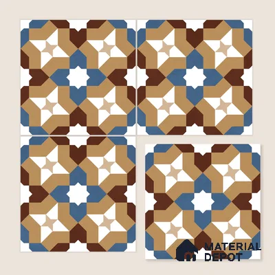 Moroccan Wall & Floor Tile TL 11185 Mosaic Terra 1 ft x 1 ft Ceramic Matte Finish Tile - 10 mm | Suitable For Kitchen, Bathroom, Balcony