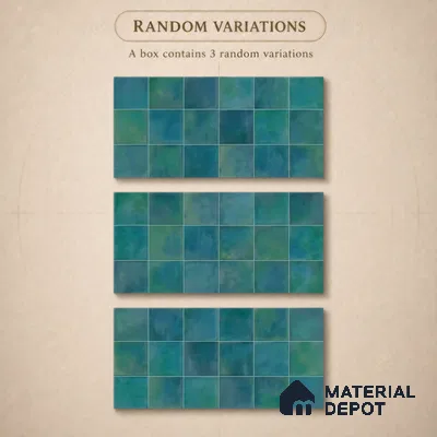 Faux Subway Wall Tile TL 11223 Lagoon Mist 2 ft x 1 ft Ceramic Glossy Finish Tile - 9 mm | Suitable For Bathroom, Dining Area, Kitchen Backsplash