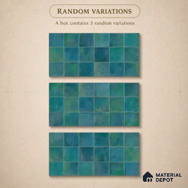 Faux Subway Wall Tile TL 11223 Lagoon Mist 2 ft x 1 ft Ceramic Glossy Finish Tile - 9 mm | Suitable For Bathroom, Dining Area, Kitchen Backsplash
