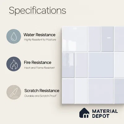 Faux Subway Wall Tile TL 11237 Frosted Mosaic 2 ft x 1 ft Ceramic Glossy Finish Tile - 9 mm | Suitable For Bathroom, Balcony & Kitchen Backsplash