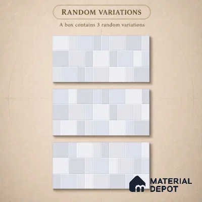 Faux Subway Wall Tile TL 11237 Frosted Mosaic 2 ft x 1 ft Ceramic Glossy Finish Tile - 9 mm | Suitable For Bathroom, Balcony & Kitchen Backsplash
