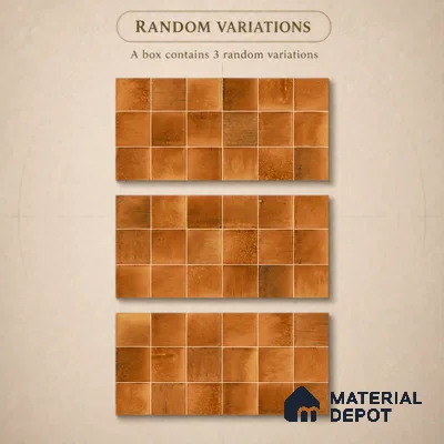 Faux Subway Wall Tile TL 11247 Bronze Ember 2 ft x 1 ft Ceramic Glossy Finish Tile - 9 mm | Suitable For Bathroom, Basin Area, Kitchen Backsplash