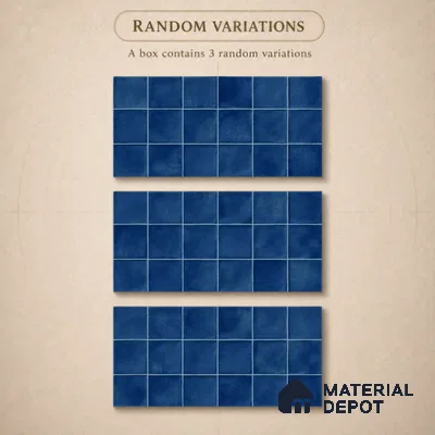 Faux Subway Wall Tile TL 11248 Indigo Mist 2 ft x 1 ft Ceramic Glossy Finish Tile - 9 mm | Suitable For Bathroom, Balcony & Kitchen Backsplash (Sample)