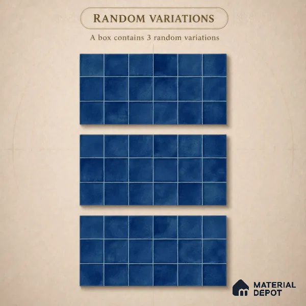 Faux Subway Wall Tile TL 11248 Indigo Mist 2 ft x 1 ft Ceramic Glossy Finish Tile - 9 mm | Suitable For Bathroom, Balcony & Kitchen Backsplash (Sample)