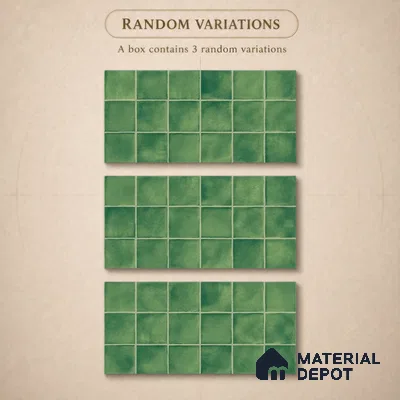 Faux Subway Wall Tile TL 11255 Meadow Mint 2 ft x 1 ft Ceramic Glossy Finish Tile - 9 mm | Suitable For Bathroom, Basin Area, Kitchen Backsplash