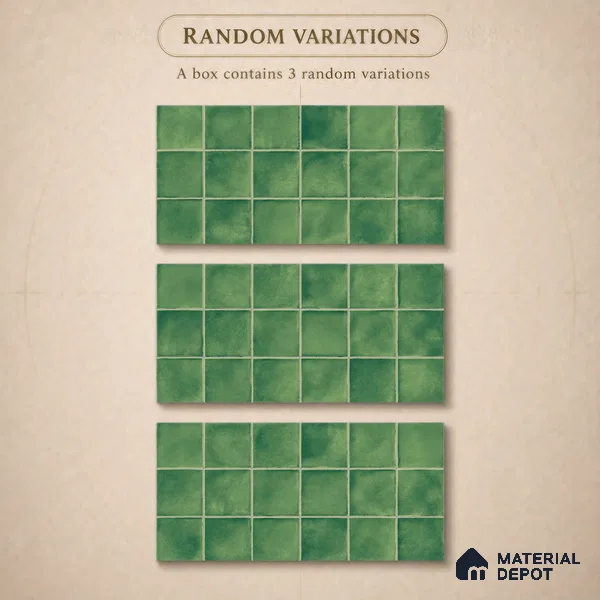 Faux Subway Wall Tile TL 11255 Meadow Mint 2 ft x 1 ft Ceramic Glossy Finish Tile - 9 mm | Suitable For Bathroom, Basin Area, Kitchen Backsplash