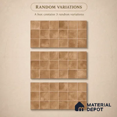 Faux Subway Wall Tile TL 11257 Tuscan Ember 2 ft x 1 ft Ceramic Glossy Finish Tile - 9 mm | Suitable For Bathroom, Balcony & Kitchen Backsplash