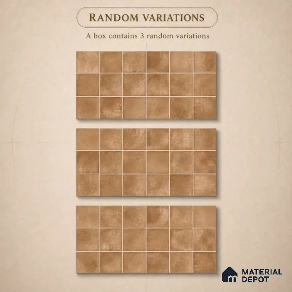 Faux Subway Wall Tile TL 11257 Tuscan Ember 2 ft x 1 ft Ceramic Glossy Finish Tile - 9 mm | Suitable For Bathroom, Balcony & Kitchen Backsplash