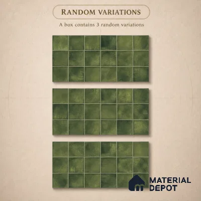 Faux Subway Wall Tile TL 11258 Verdant Mist 2 ft x 1 ft Ceramic Glossy Finish Tile - 9 mm | Suitable For Bathroom, Basin Area, Kitchen Backsplash