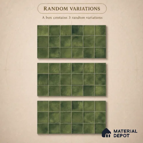 Faux Subway Wall Tile TL 11258 Verdant Mist 2 ft x 1 ft Ceramic Glossy Finish Tile - 9 mm | Suitable For Bathroom, Balcony & Kitchen Backsplash