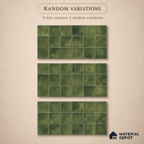 Faux Subway Wall Tile TL 11258 Verdant Mist 2 ft x 1 ft Ceramic Glossy Finish Tile - 9 mm | Suitable For Bathroom, Basin Area, Kitchen Backsplash