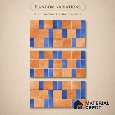 Faux Subway Wall Tile TL 11264 Terracotta Indigo 2 ft x 1 ft Ceramic Granulla Finish Tile - 9 mm | Suitable For Bathroom, Basin Area, Kitchen Backsplash