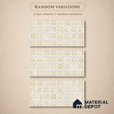 Patterned Wall Tile TL 11267 Sandstone Star 2 ft x 1 ft Ceramic Granulla Finish Tile - 9 mm | Suitable For Bathroom, Balcony & Kitchen Backsplash (Sample)