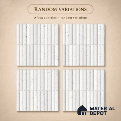 Faux Subway Wall Tile TL 11290 Speckled Ridge 1 ft x 1 ft Ceramic Glossy Finish Tile - 10 mm | Suitable For Bathroom, Dining Area, Kitchen Backsplash