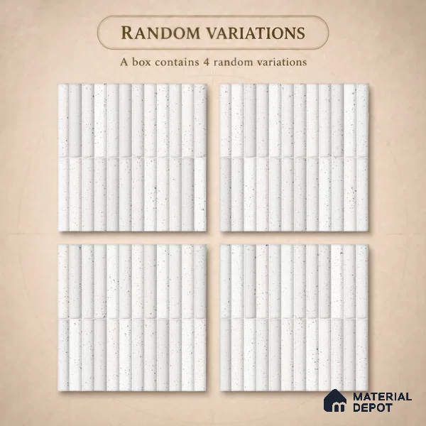 Faux Subway Wall Tile TL 11290 Speckled Ridge 1 ft x 1 ft Ceramic Glossy Finish Tile - 10 mm | Suitable For Bathroom, Dining Area, Kitchen Backsplash