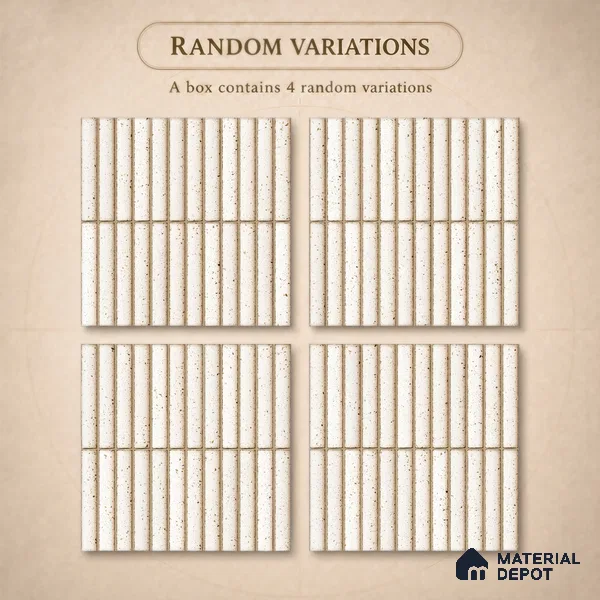 Faux Subway Wall Tile TL 11291 Speckled Linen 1 ft x 1 ft Ceramic Glossy Finish Tile - 10 mm | Suitable For Bathroom, Balcony & Kitchen Backsplash
