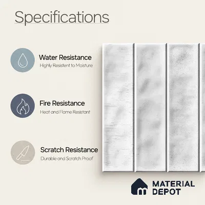 Faux Subway Wall Tile TL 11300 Frosted Plank 1 ft x 1 ft Ceramic Glossy Finish Tile - 10 mm | Suitable For Bathroom, Dining Area, Kitchen Backsplash