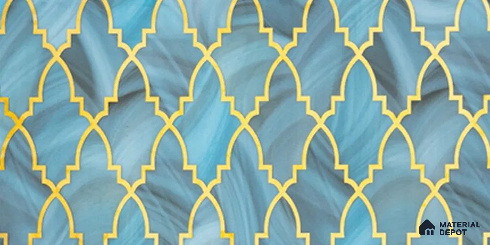 Highlighter Wall Tile TL 11350 Azure Kasbah 2 ft x 1 ft Glossy Finish Porcelain Tile - 9 mm | Suitable For Kitchen, Bathroom & Accent/Feature Wall