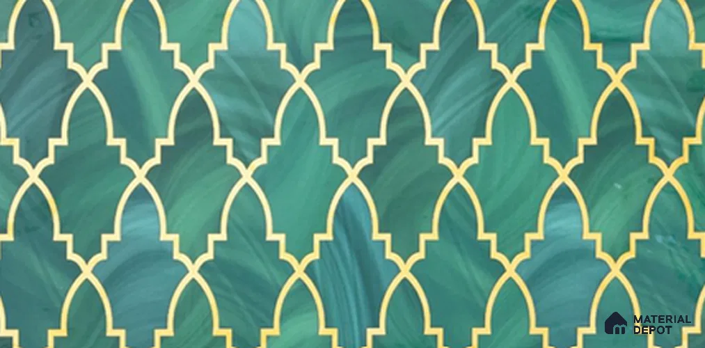 Highlighter Wall Tile TL 11350 C Jade Kasbah 2 ft x 1 ft Glossy Finish Porcelain Tile - 9 mm | Suitable For Kitchen, Bathroom & Accent/Feature Wall