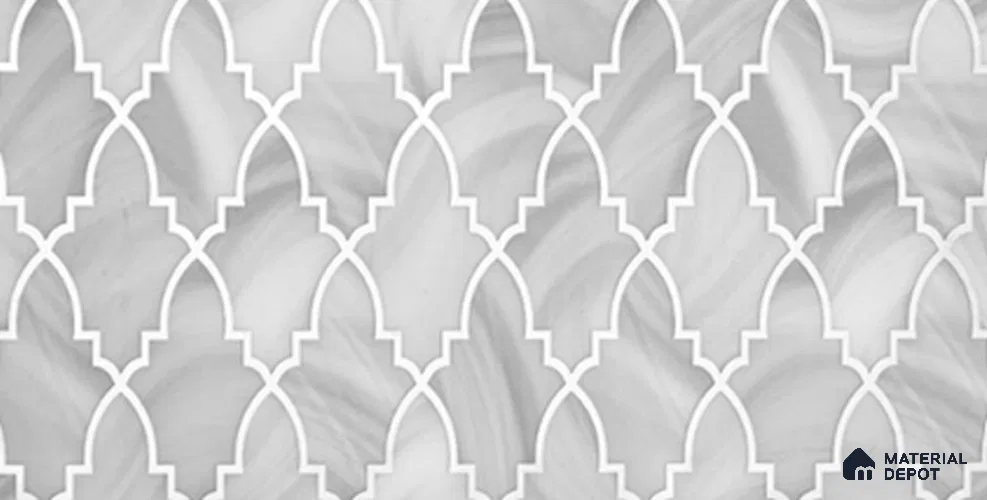 Highlighter Wall Tile TL 11350 D Silver Kasbah 2 ft x 1 ft Glossy Finish Porcelain Tile - 9 mm | Suitable For Kitchen, Bathroom & Accent/Feature Wall