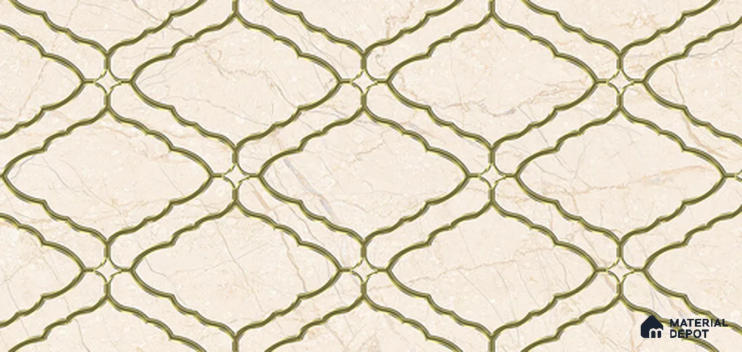 Patterned Look Wall Tile TL 11351 201 Dark 2 ft x 1 ft Glossy Finish Ceramic Tile - 9 mm