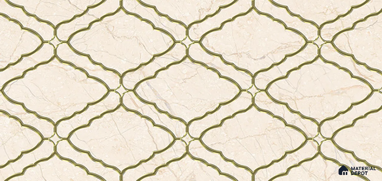 Patterned Look Wall Tile TL 11351 201 Dark 2 ft x 1 ft Glossy Finish Ceramic Tile - 9 mm