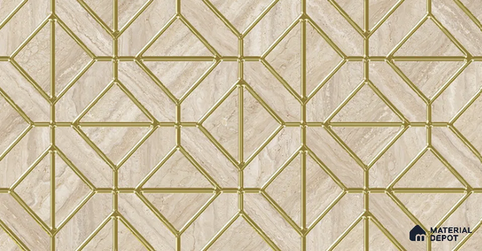 Patterned Look Wall Tile TL 11360 B 213 Dark 2 ft x 1 ft Glossy Finish Ceramic Tile - 9 mm