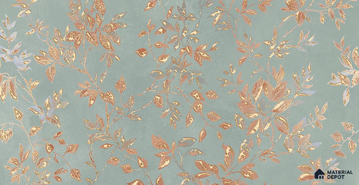 Floral Look Wall Tile TL 11362 B 215 Dark 2 ft x 1 ft Glossy Finish Ceramic Tile - 9 mm