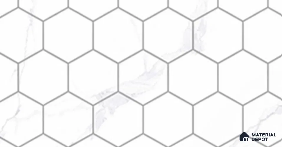 Hexagonal Look Wall Tile TL 11367 230 Light 2 ft x 1 ft Glossy Finish Ceramic Tile - 9 mm
